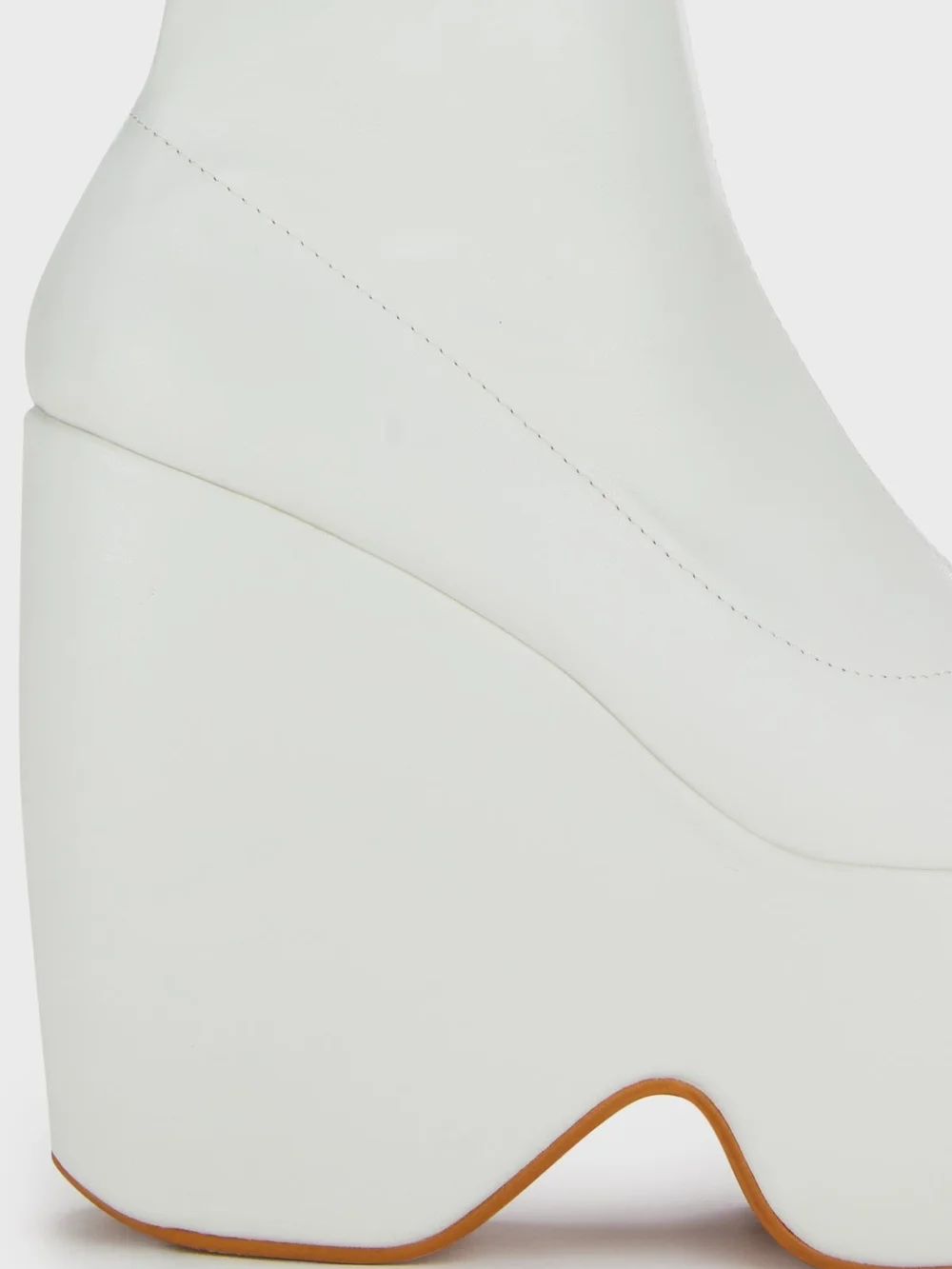 Azalea Wang By Akira LOXLEY Women's White Platform Wedge Bootie SZ9